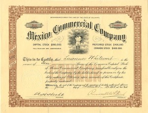 Mexico Commercial Co. - Stock Certificate
